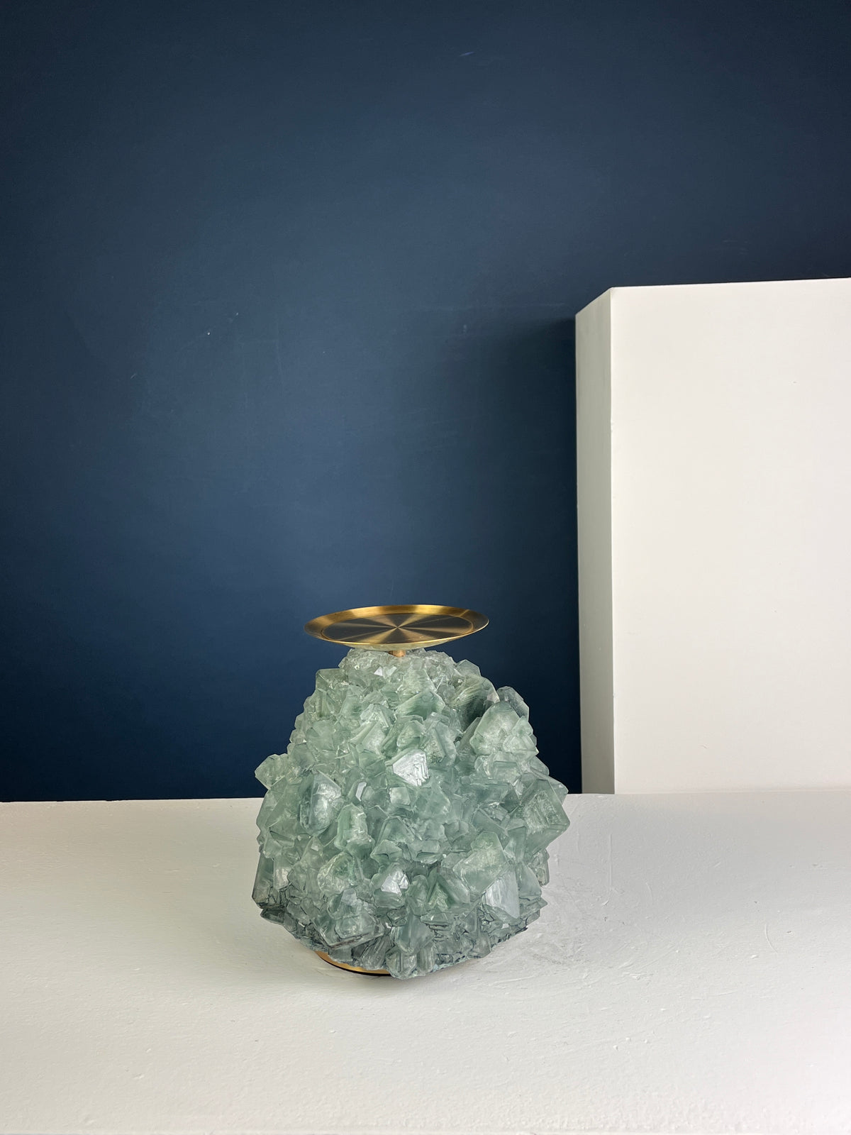 Pillar Candle Holder -  Sea green