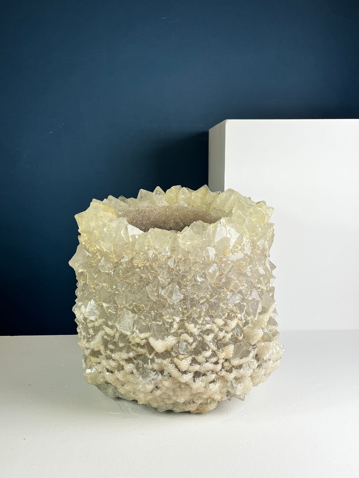Crystal Vase Large -  Creme