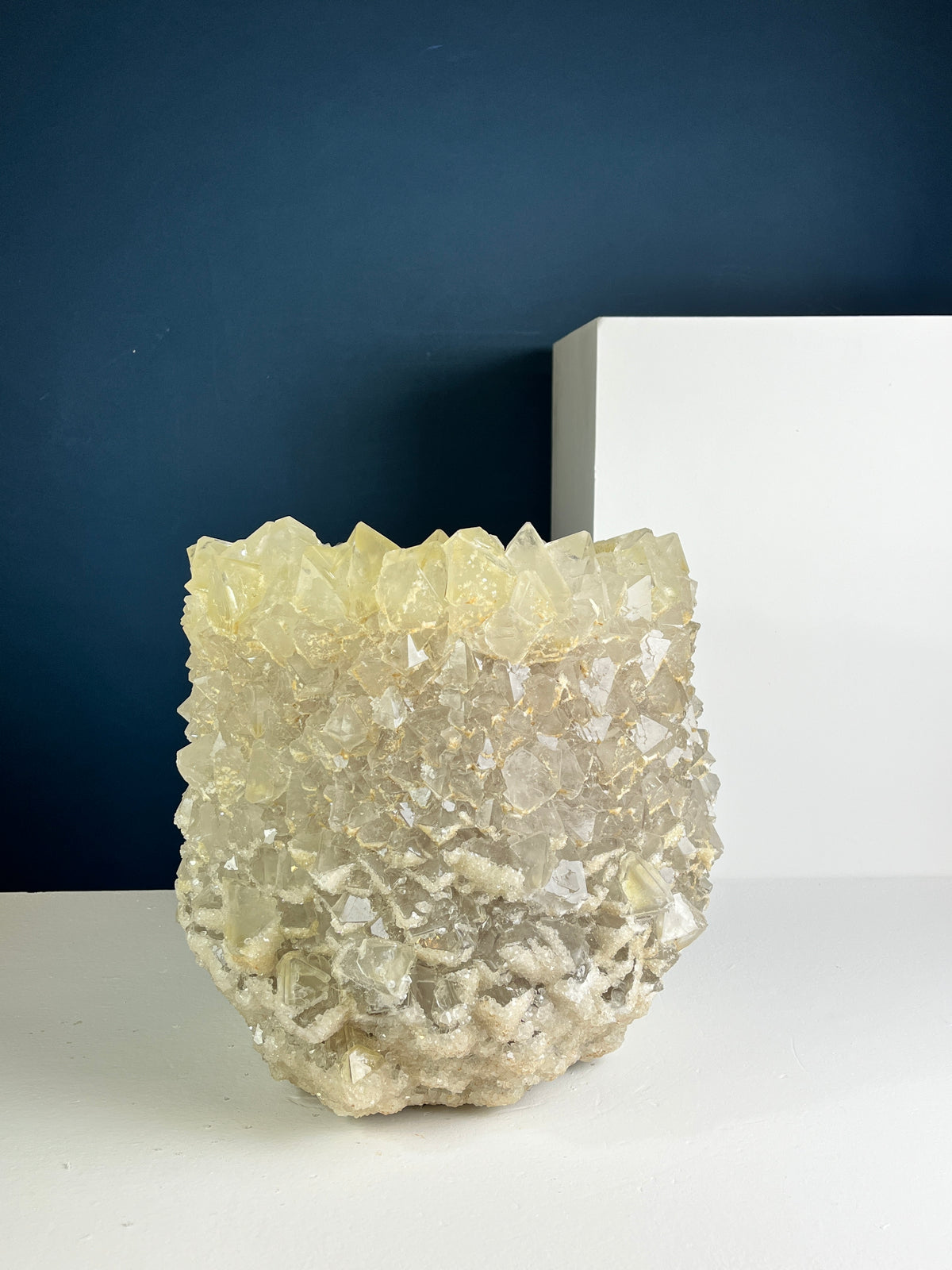 Crystal Vase Large -  Creme