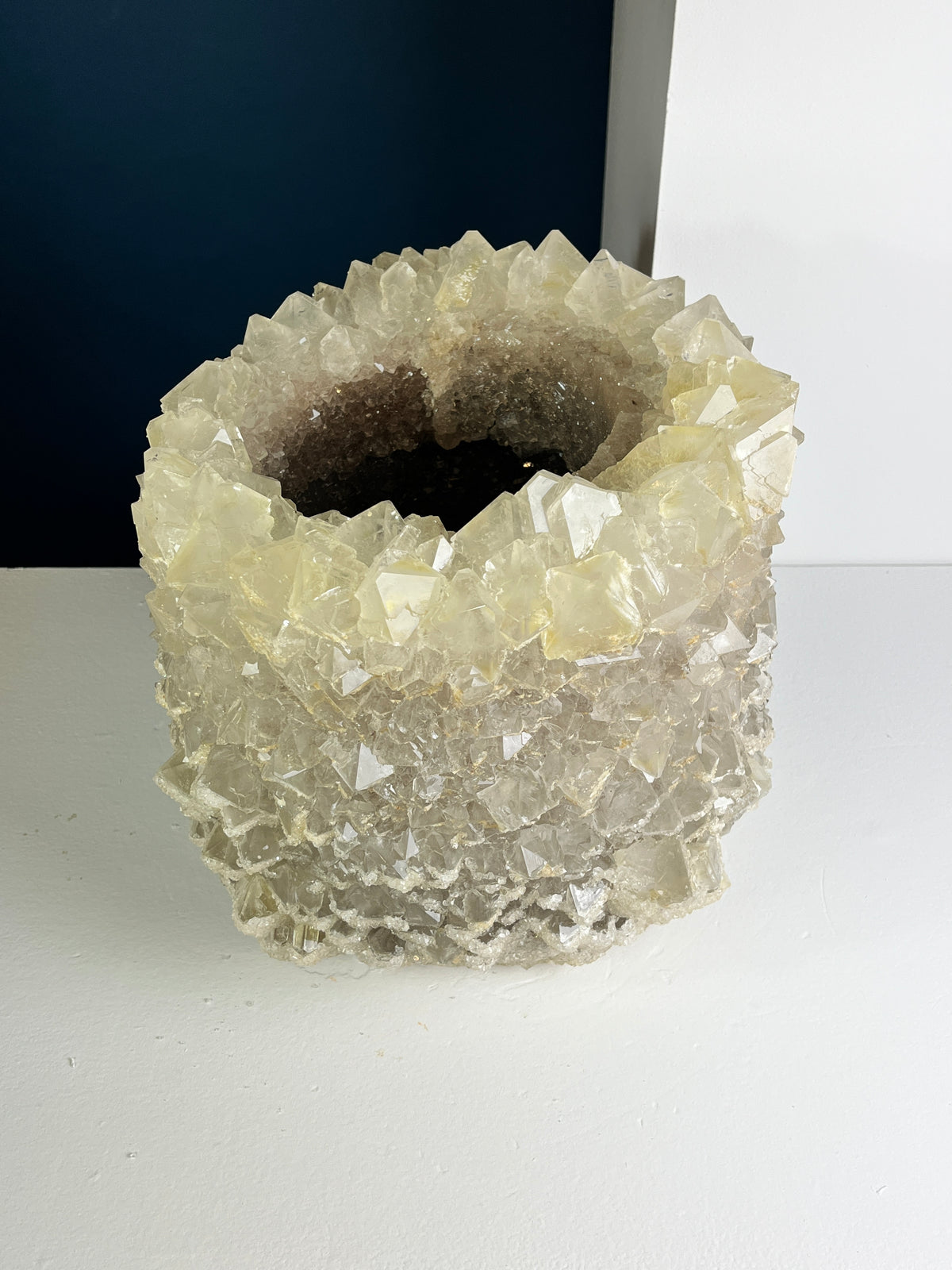 Crystal Vase Large -  Creme