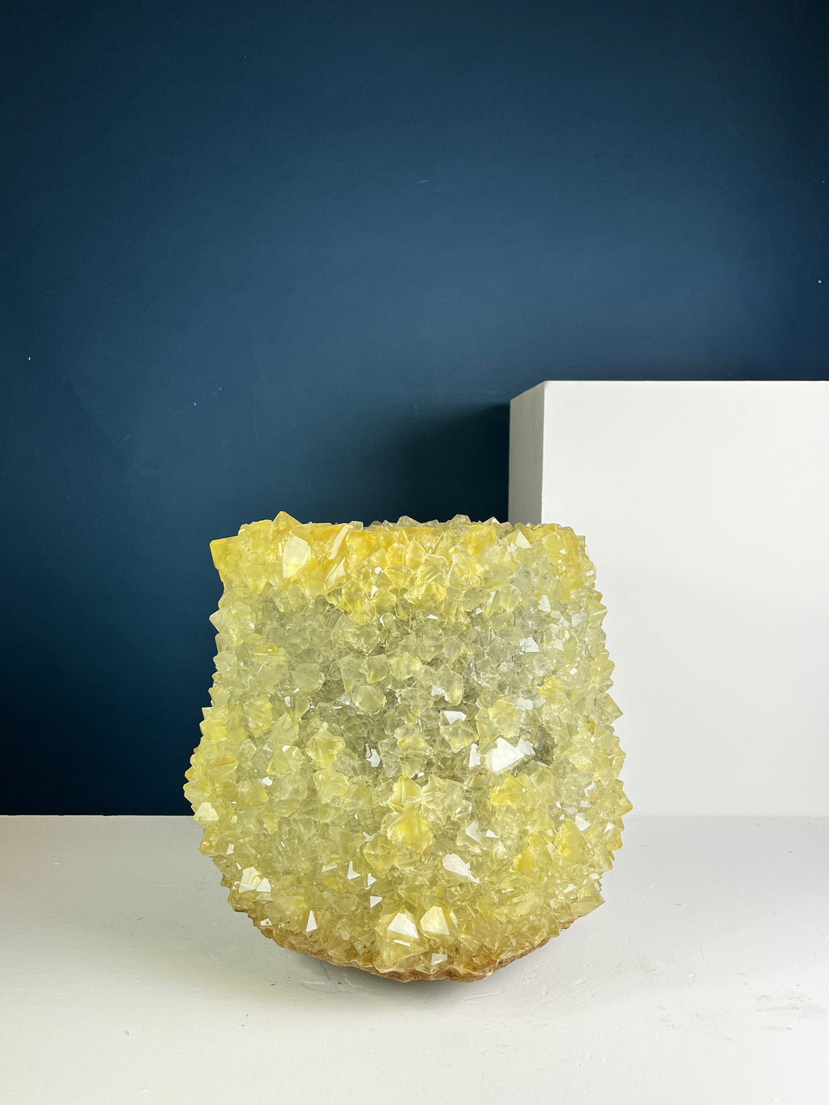 Crystal Vase Large -  Lime cream