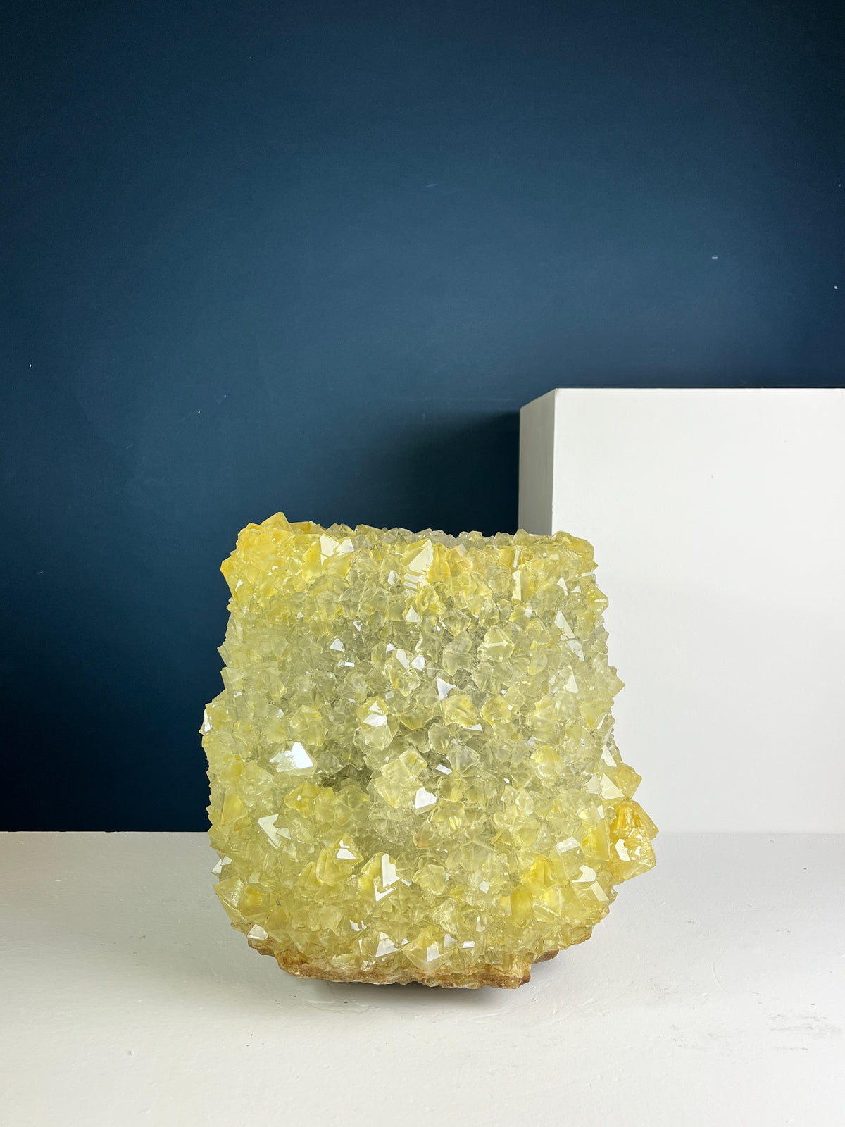 Crystal Vase Large -  Lime cream