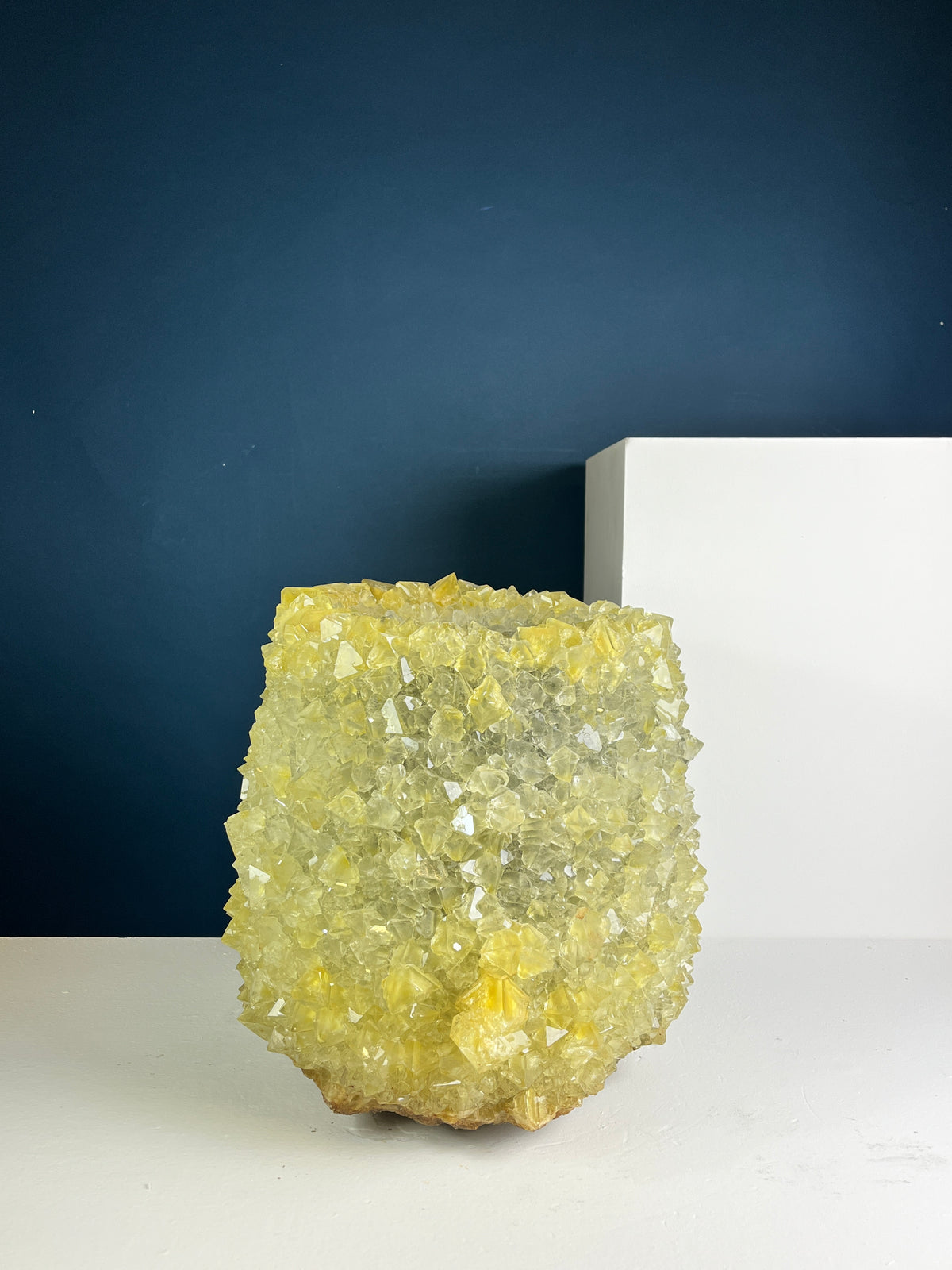 Crystal Vase Large -  Lime cream