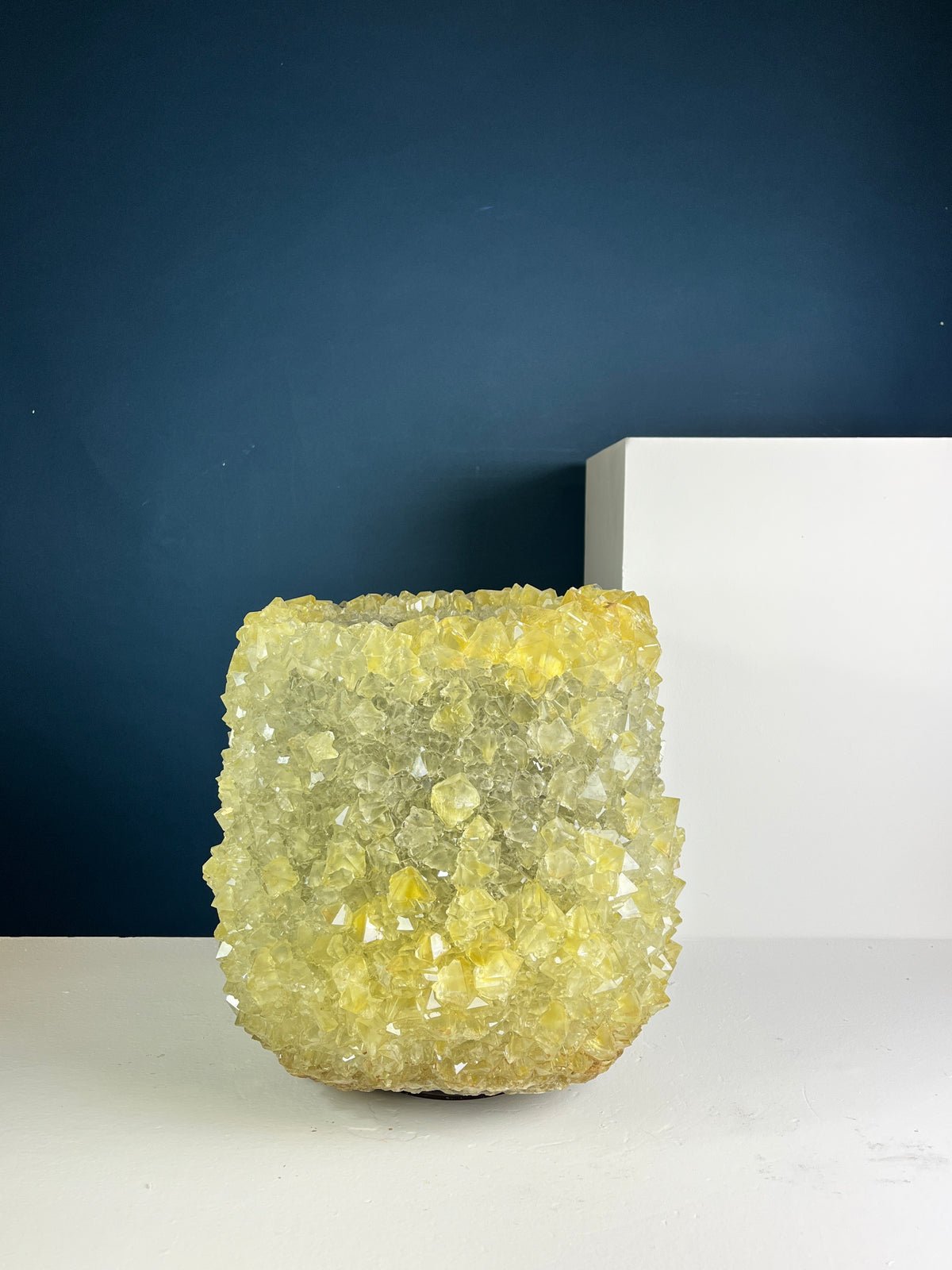 Crystal Vase Large -  Lime cream