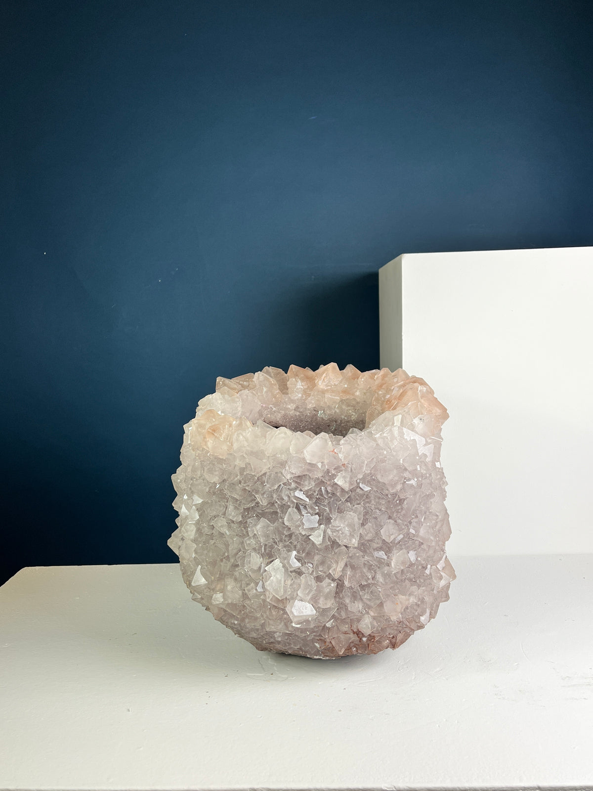 Crystal Vase Large -  Muted pink