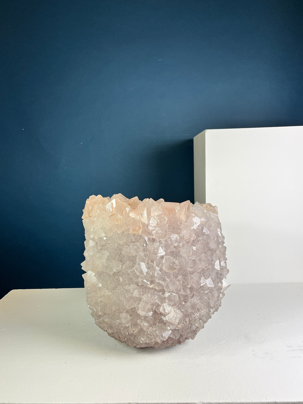 Crystal Vase Large -  Muted pink