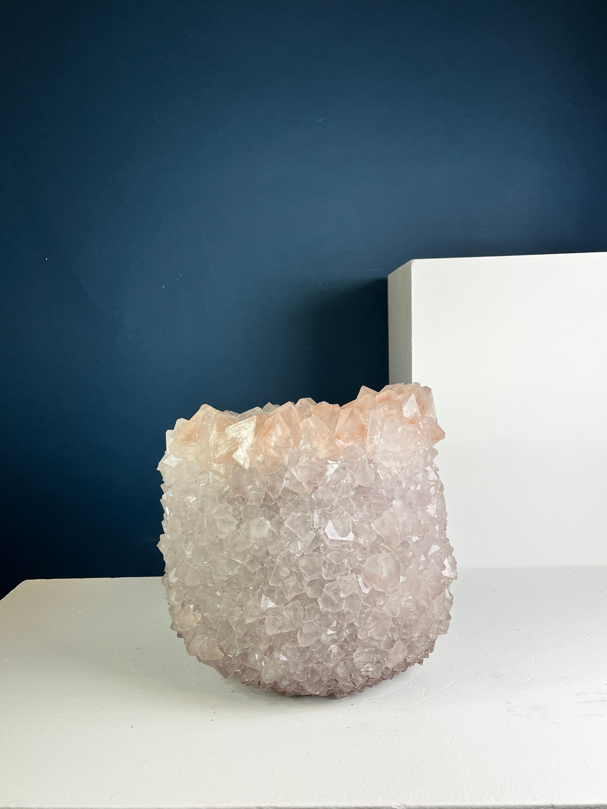 Crystal Vase Large -  Muted pink