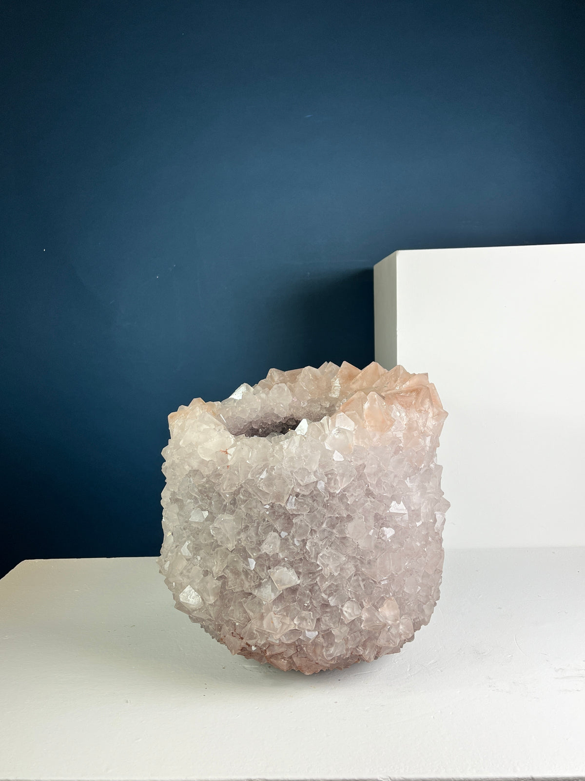 Crystal Vase Large -  Muted pink