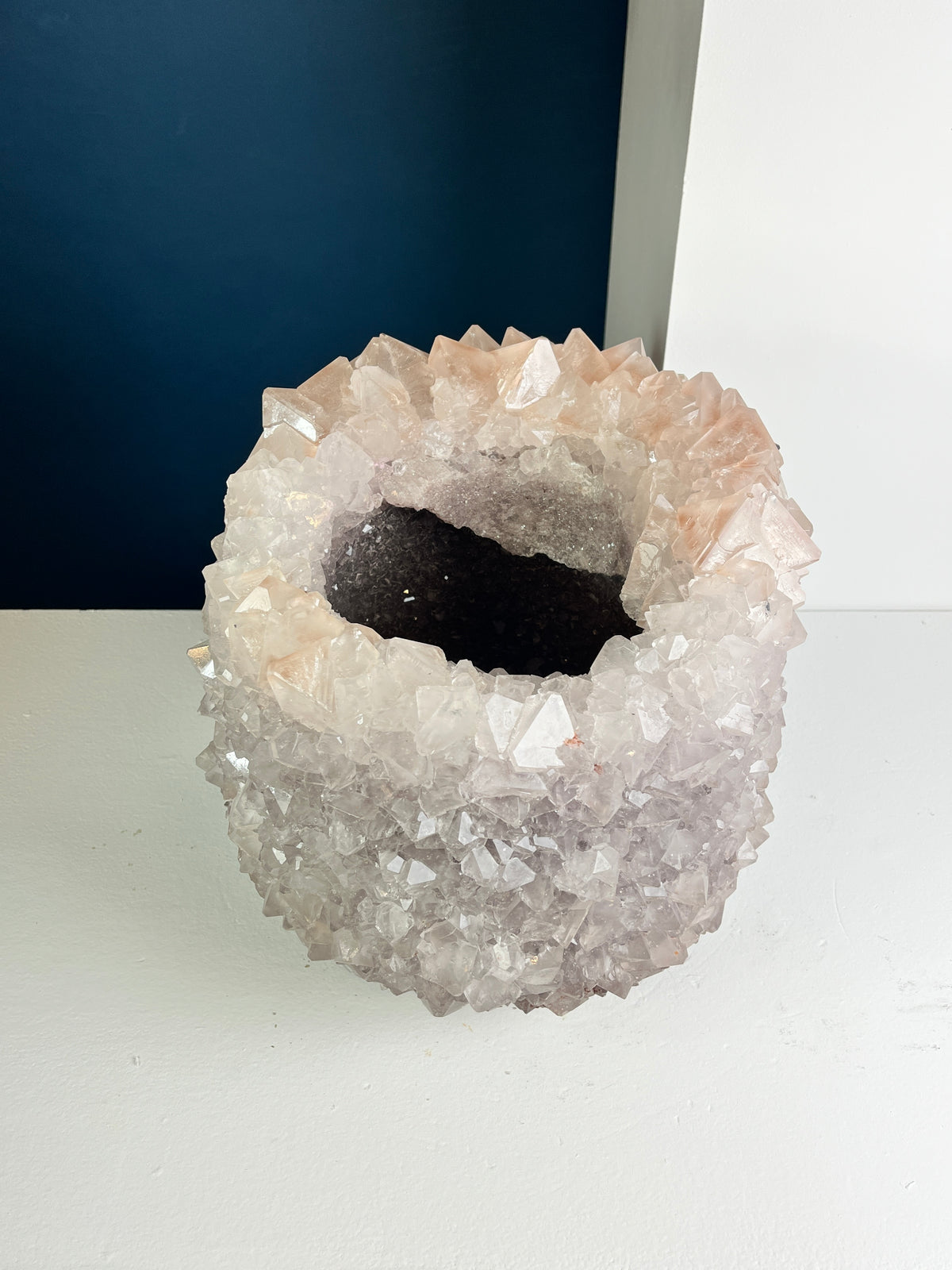 Crystal Vase Large -  Muted pink