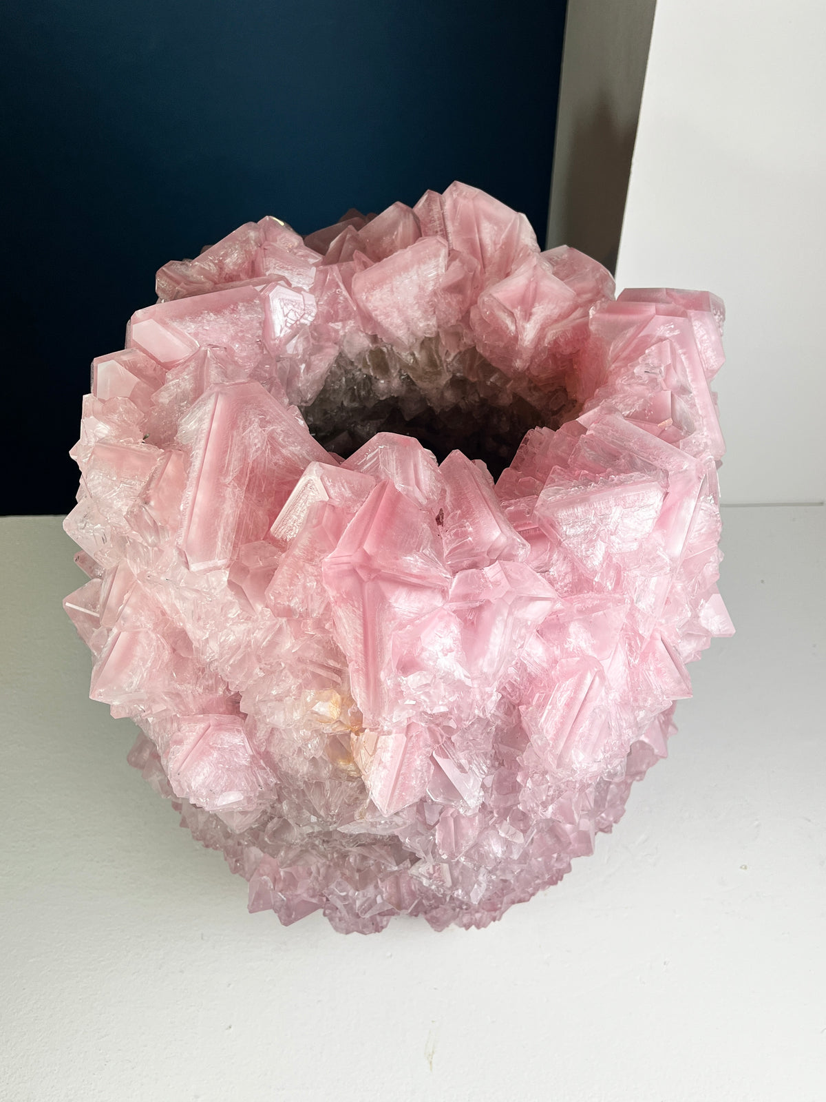 Crystal Vase Large - Baby pink