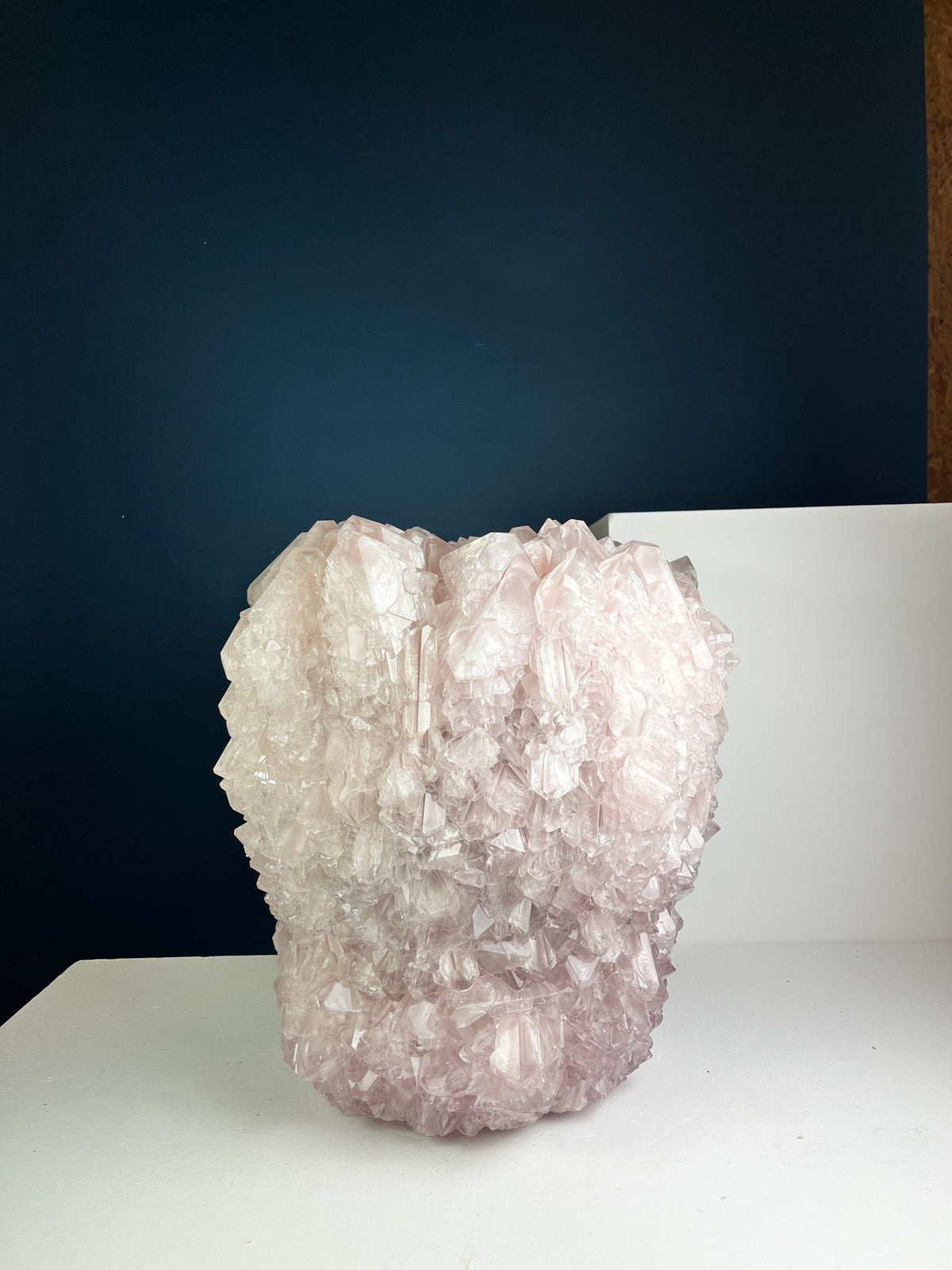 Crystal Vase Large - Sakura pink