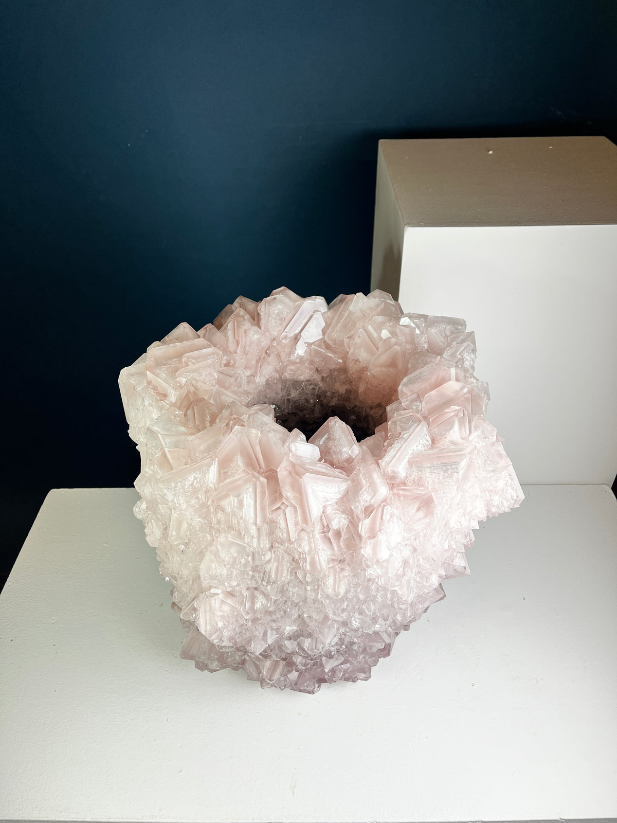 Crystal Vase Large - Sakura pink