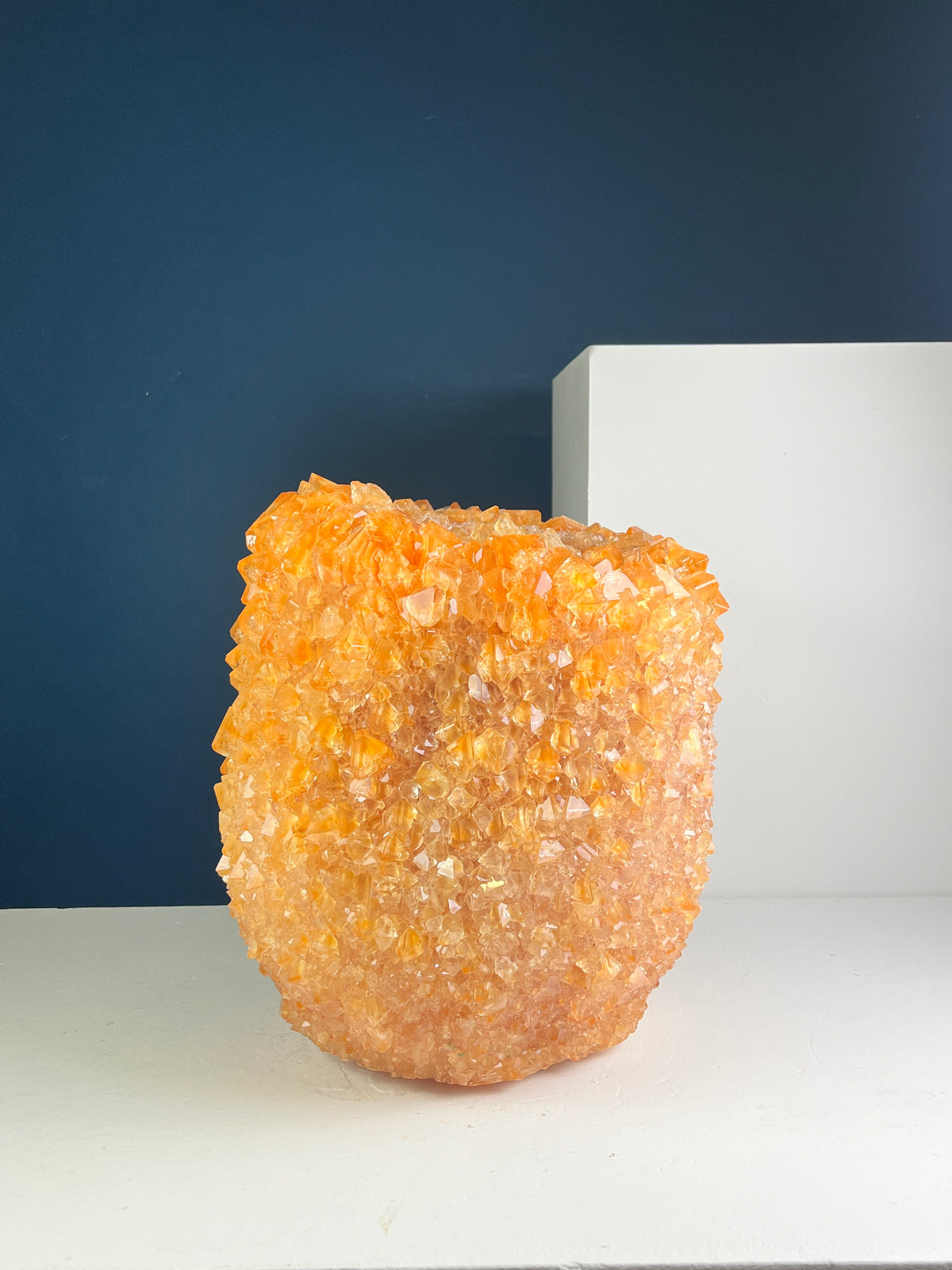 Crystal Vase Large - Burnt orange