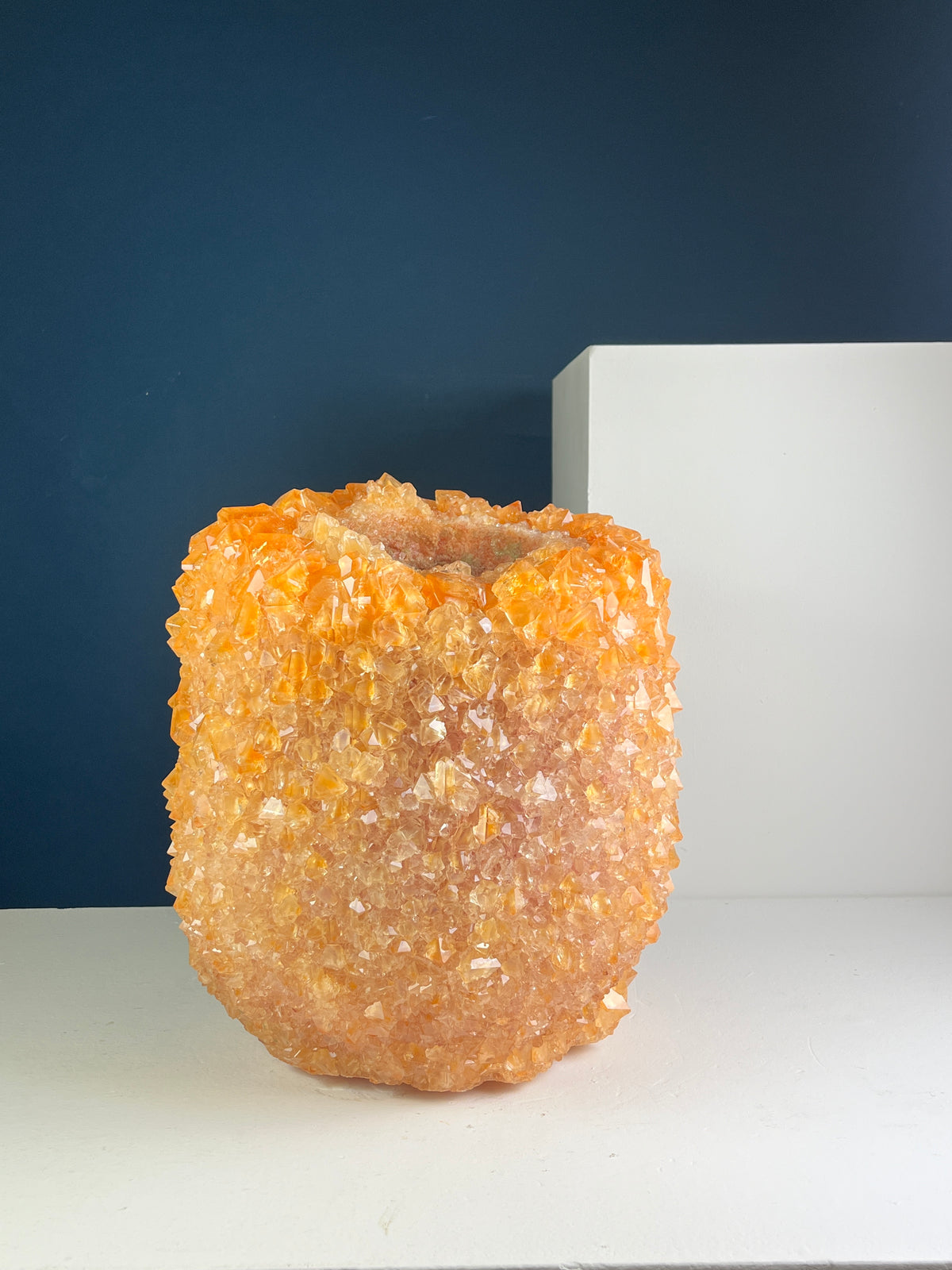 Crystal Vase Large - Burnt orange
