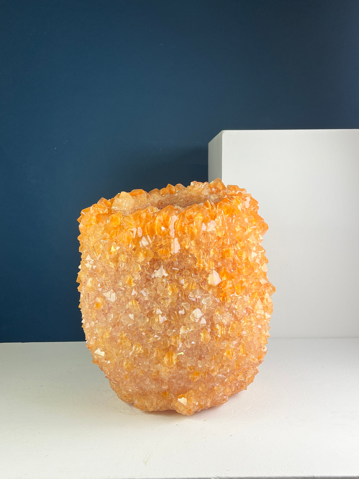 Crystal Vase Large - Burnt orange