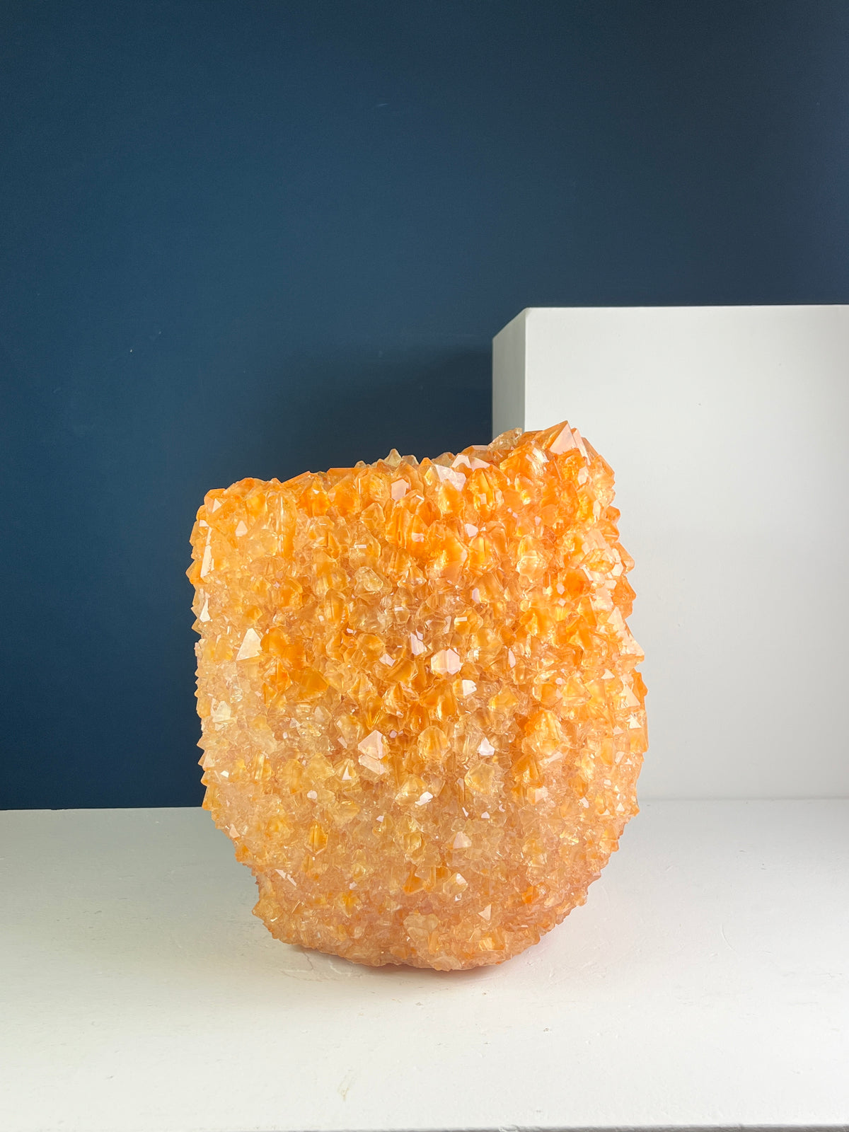 Crystal Vase Large - Burnt orange