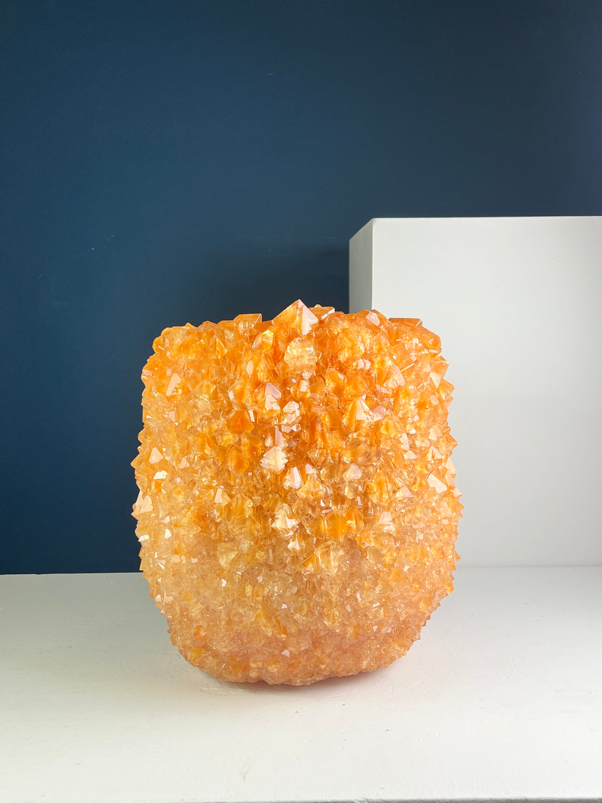 Crystal Vase Large - Burnt orange