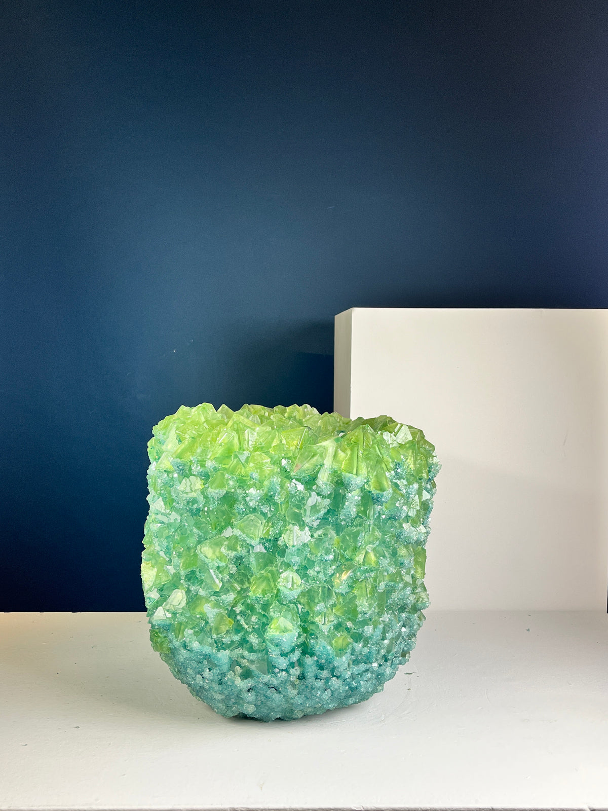 Crystal Vase Large - Viridian
