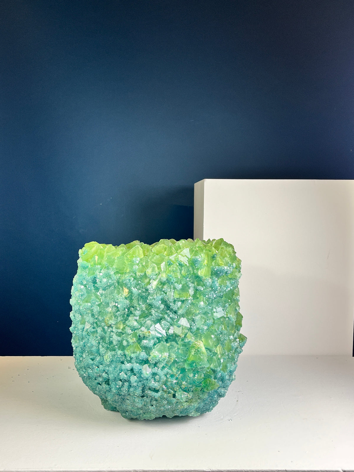 Crystal Vase Large - Viridian