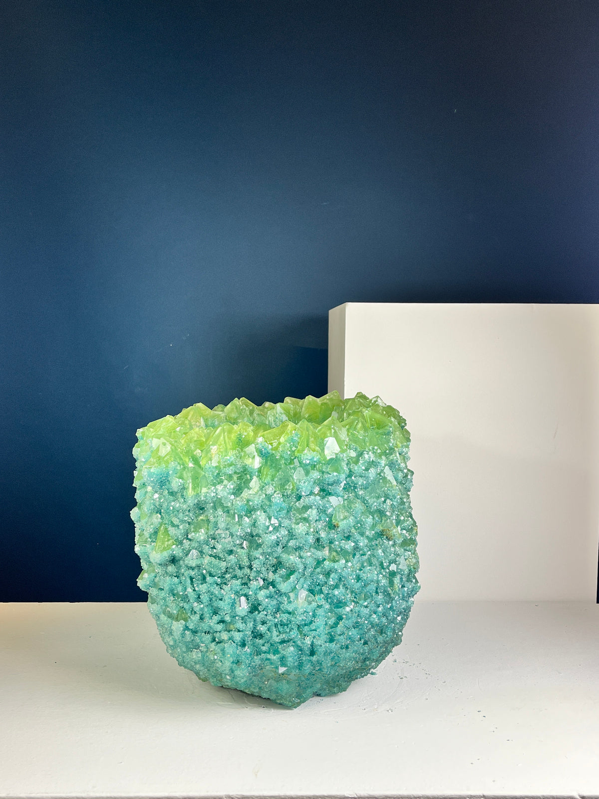 Crystal Vase Large - Viridian