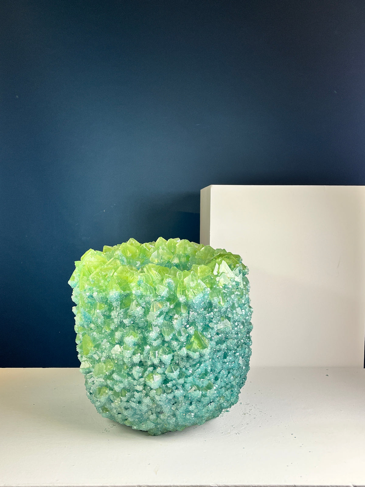 Crystal Vase Large - Viridian