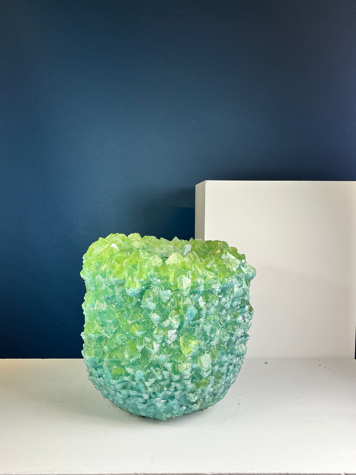Crystal Vase Large - Viridian