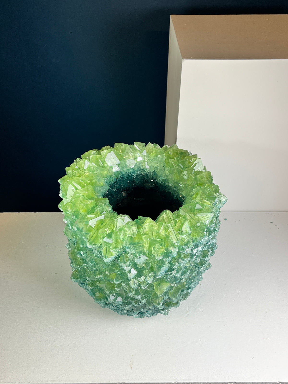 Crystal Vase Large - Viridian