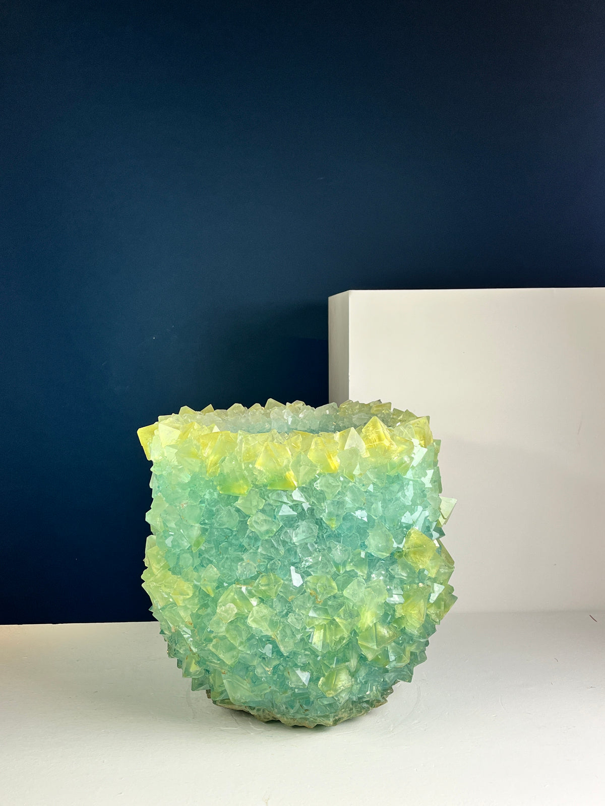 Crystal Vase Large - Sea Green