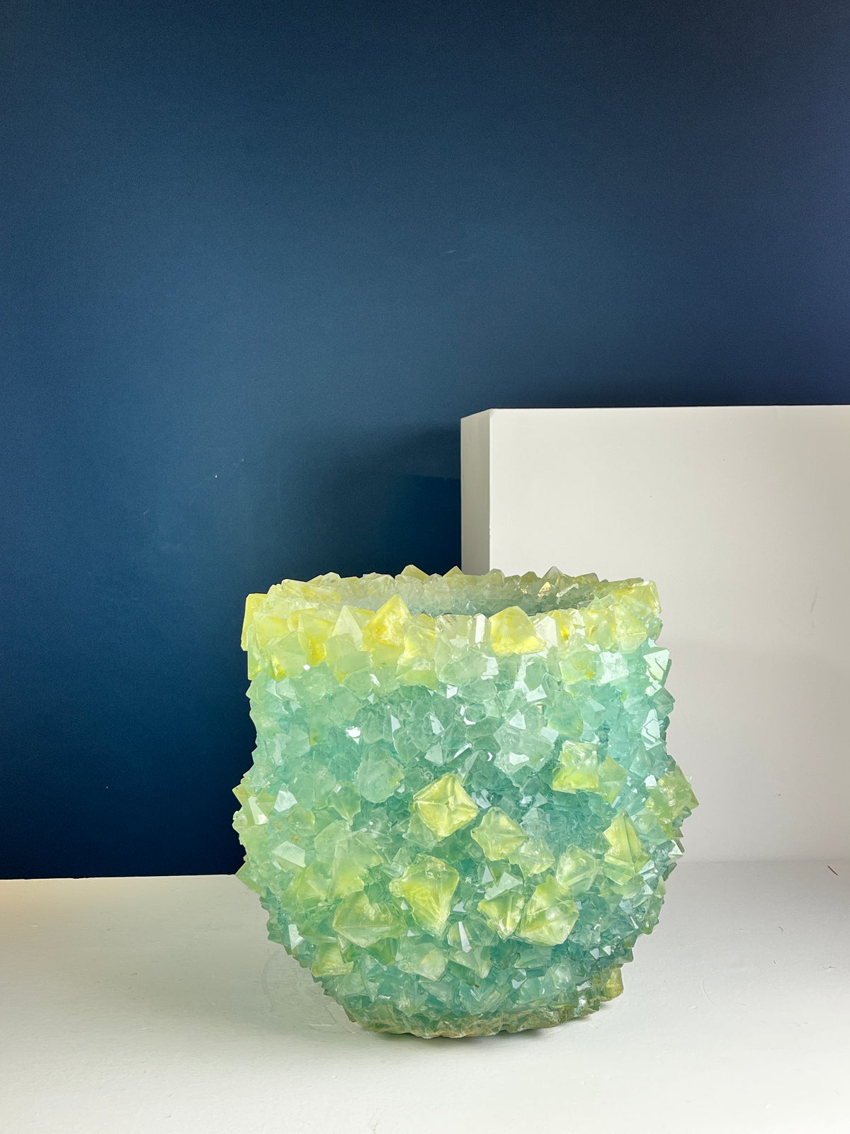 Crystal Vase Large - Sea Green