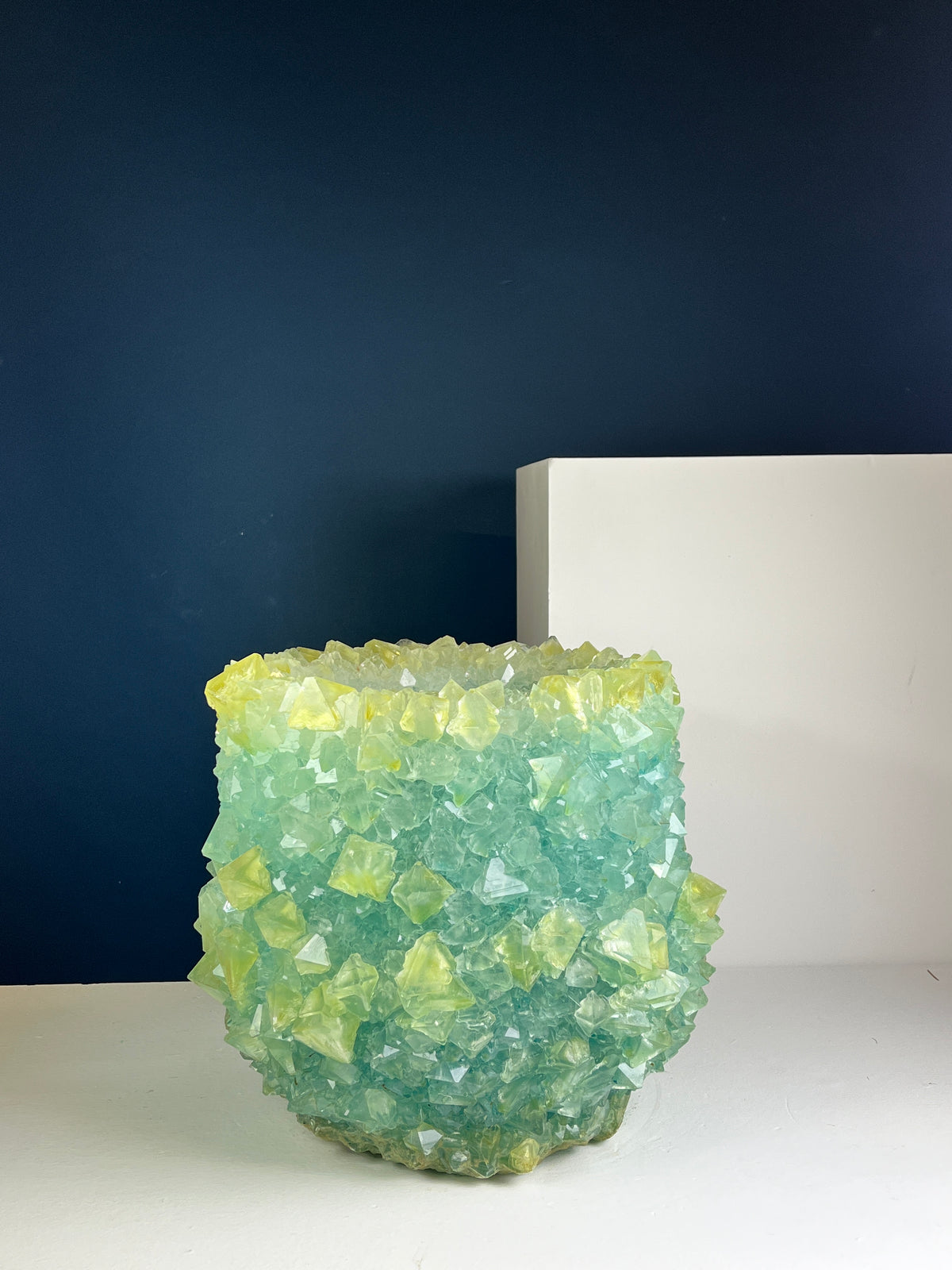 Crystal Vase Large - Sea Green
