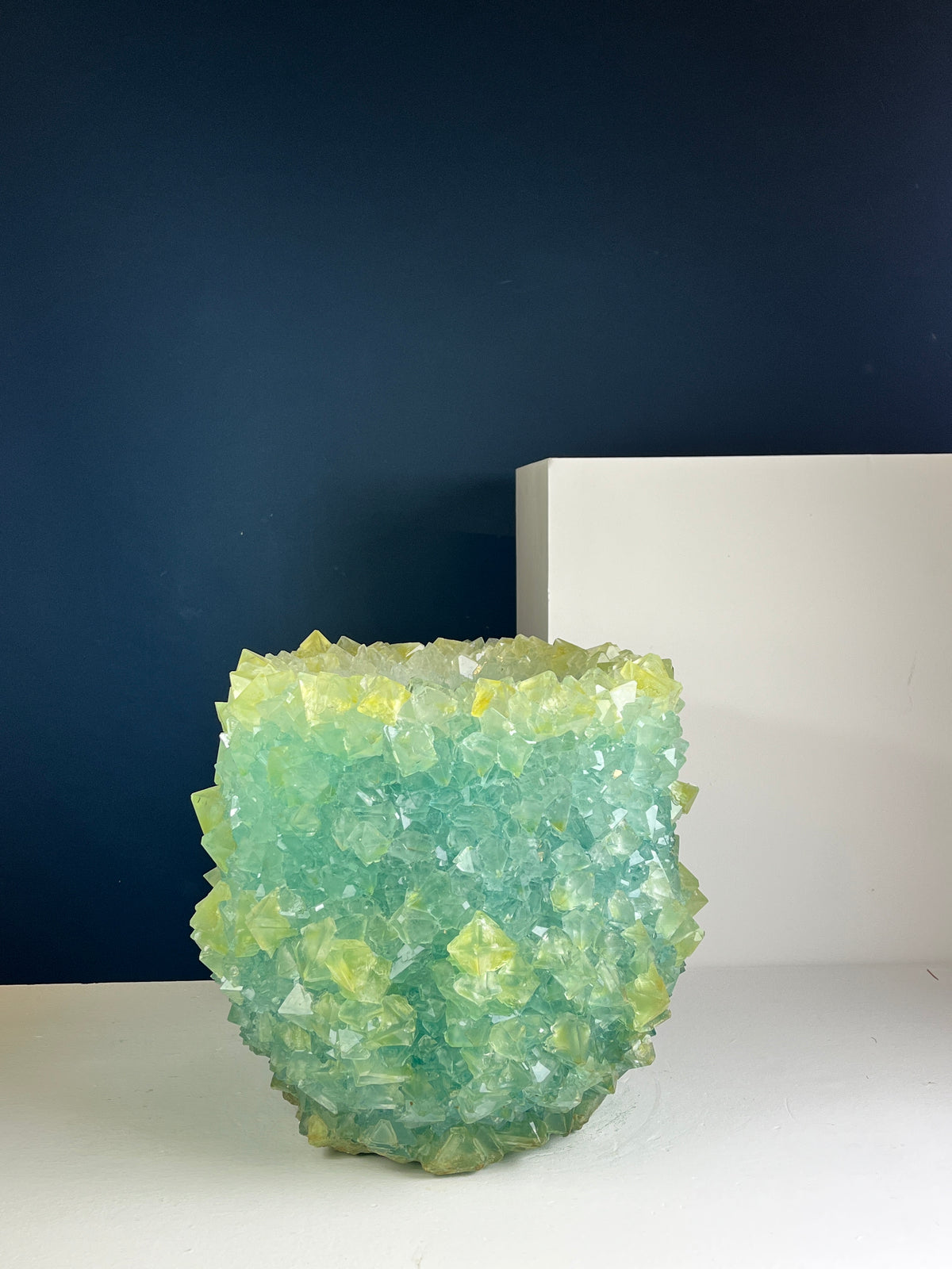 Crystal Vase Large - Sea Green