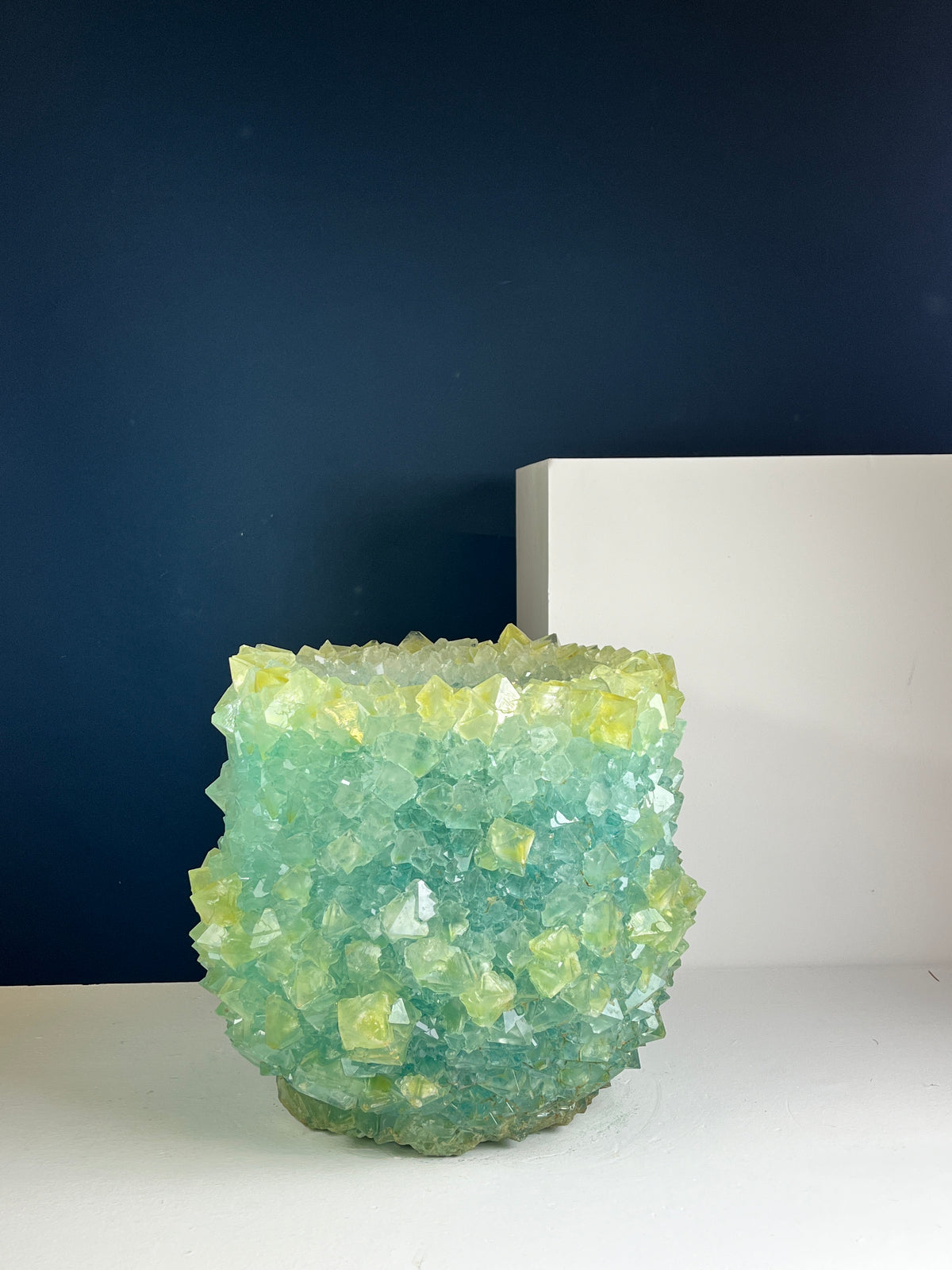 Crystal Vase Large - Sea Green