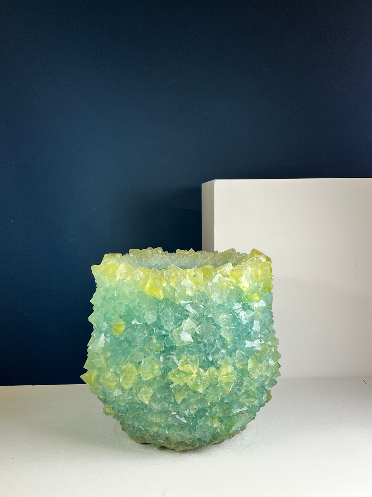 Crystal Vase Large - Sea Green