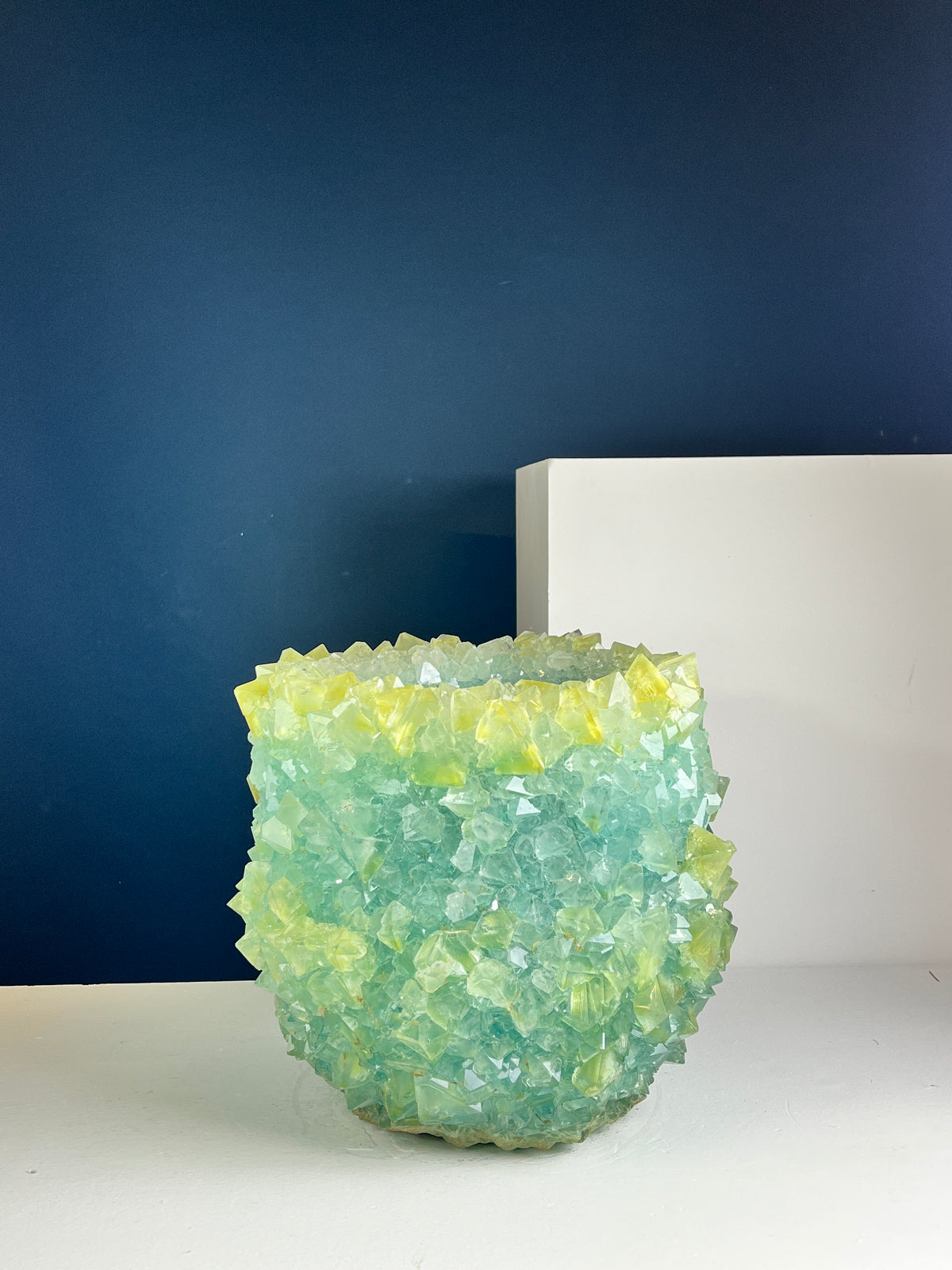 Crystal Vase Large - Sea Green
