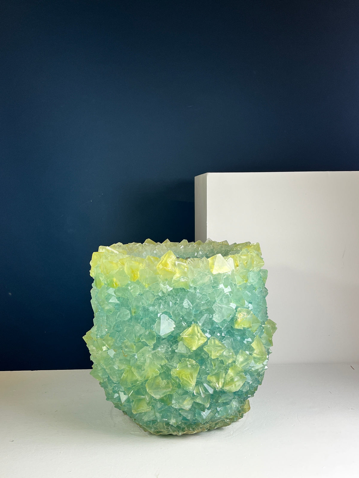 Crystal Vase Large - Sea Green