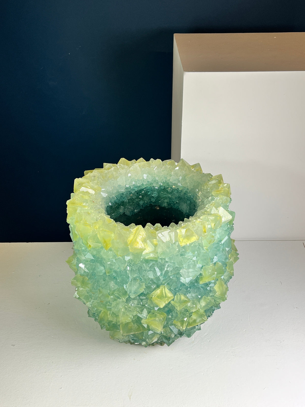 Crystal Vase Large - Sea Green