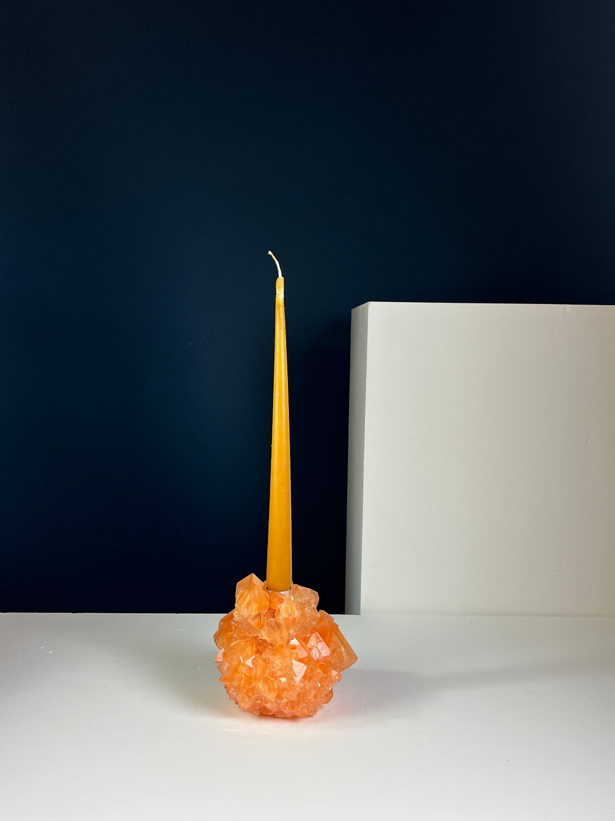 Candlestick Holder - Electric orange