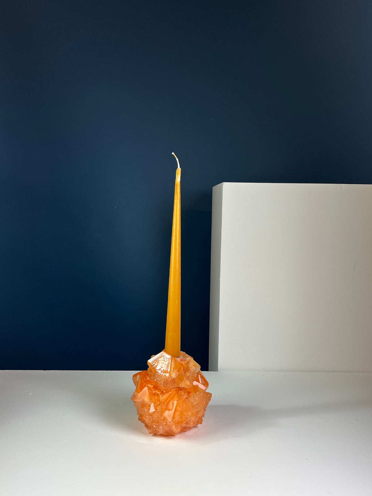 Candlestick Holder - Electric orange