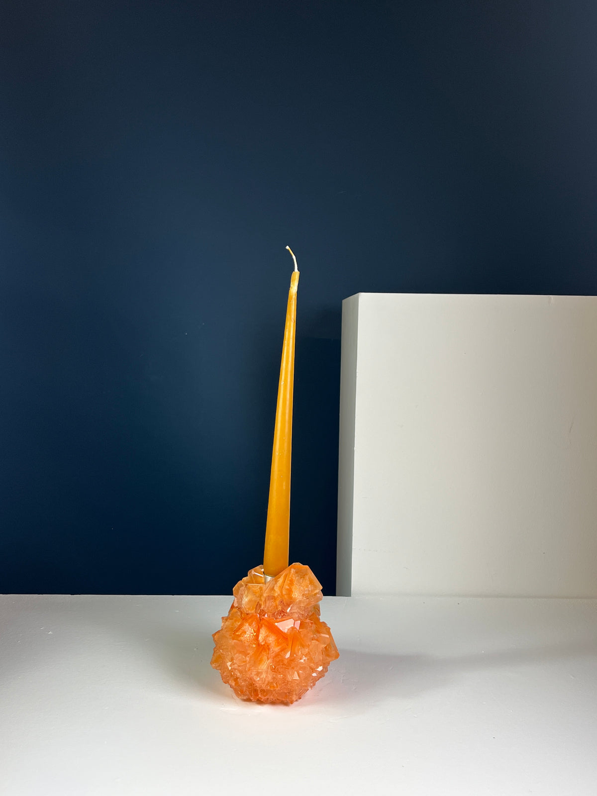 Candlestick Holder - Electric orange