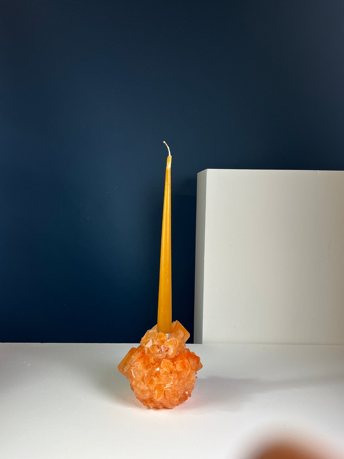 Candlestick Holder - Electric orange