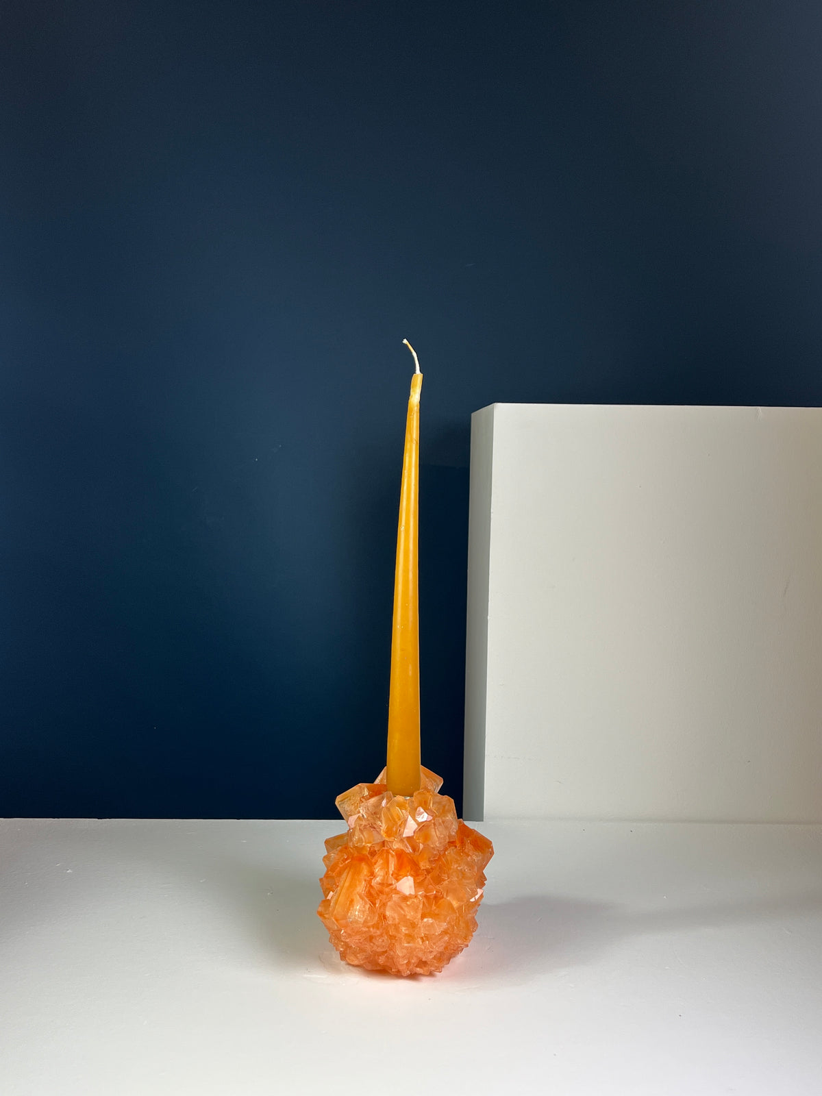 Candlestick Holder - Electric orange