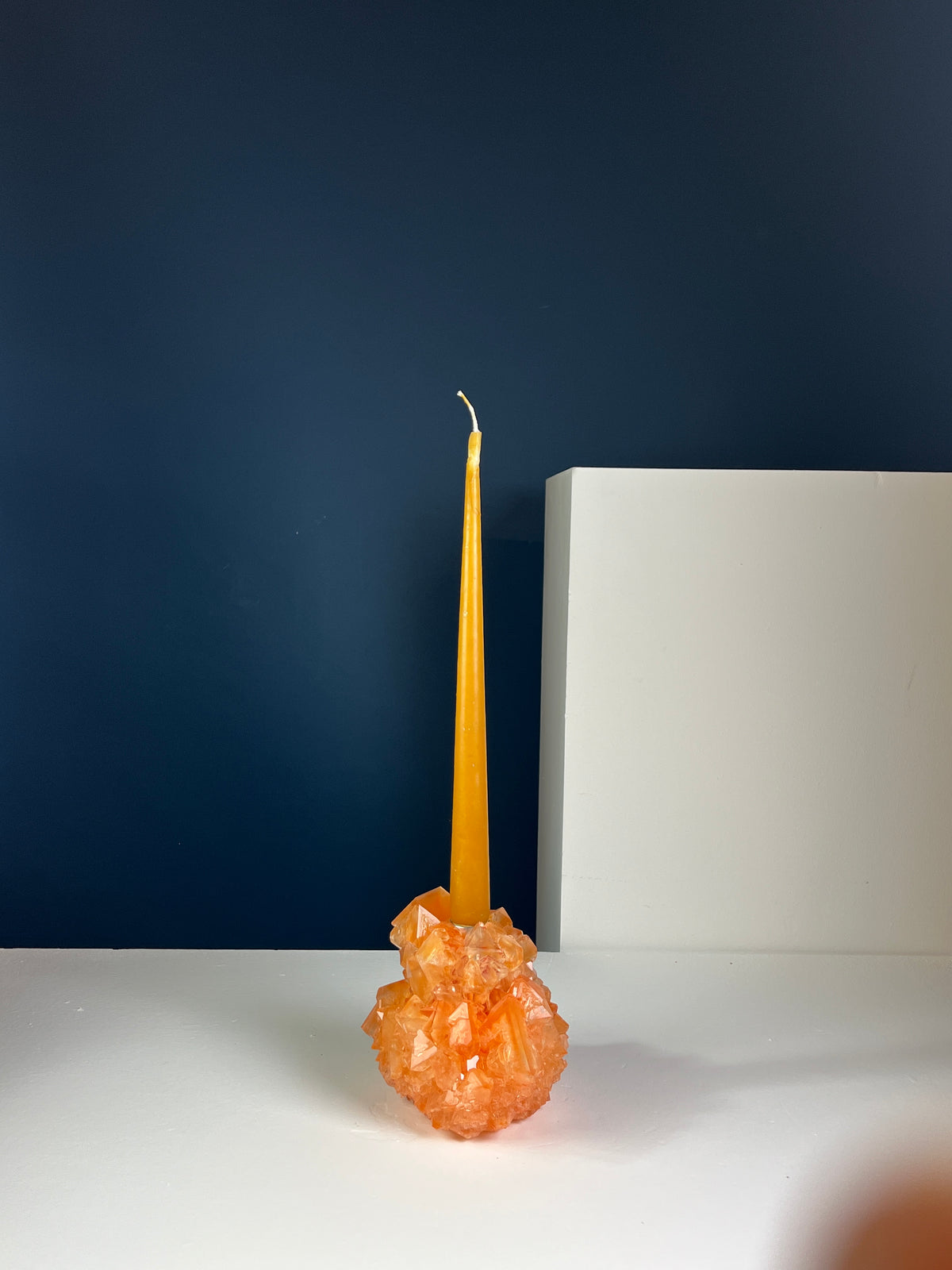 Candlestick Holder - Electric orange