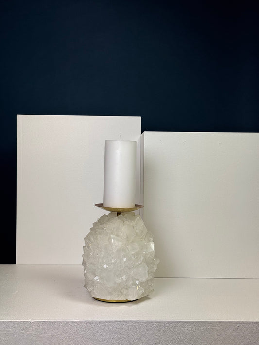 Pillar Candle Holder - White