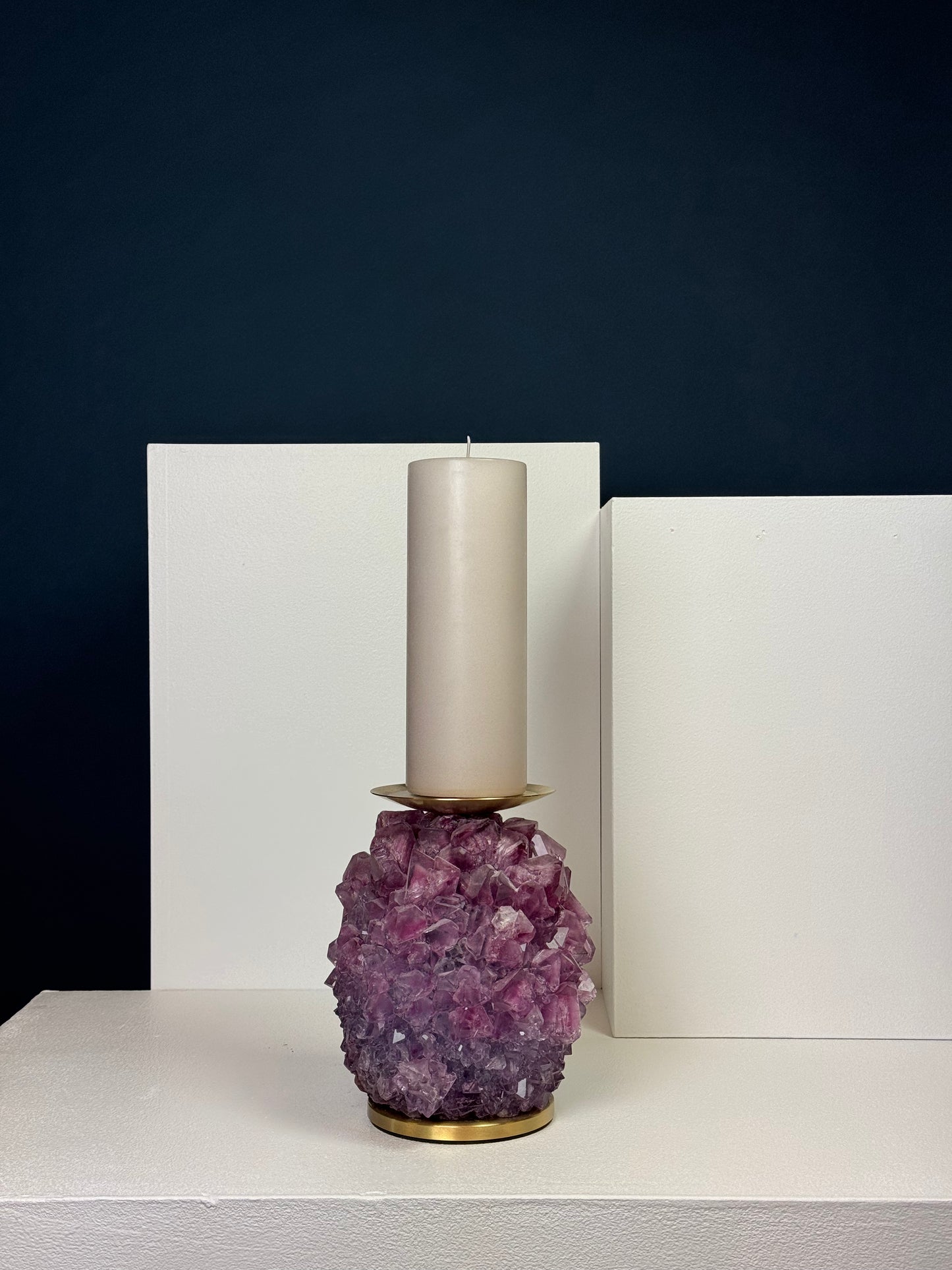 Pillar Candle Holder - Amethist