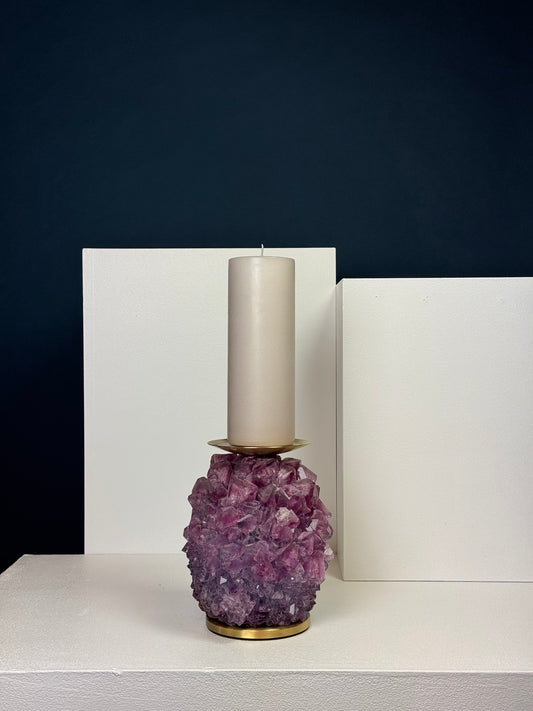 Pillar Candle Holder - Amethist
