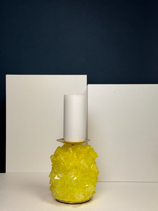 Pillar Candle Holder -  Lemon