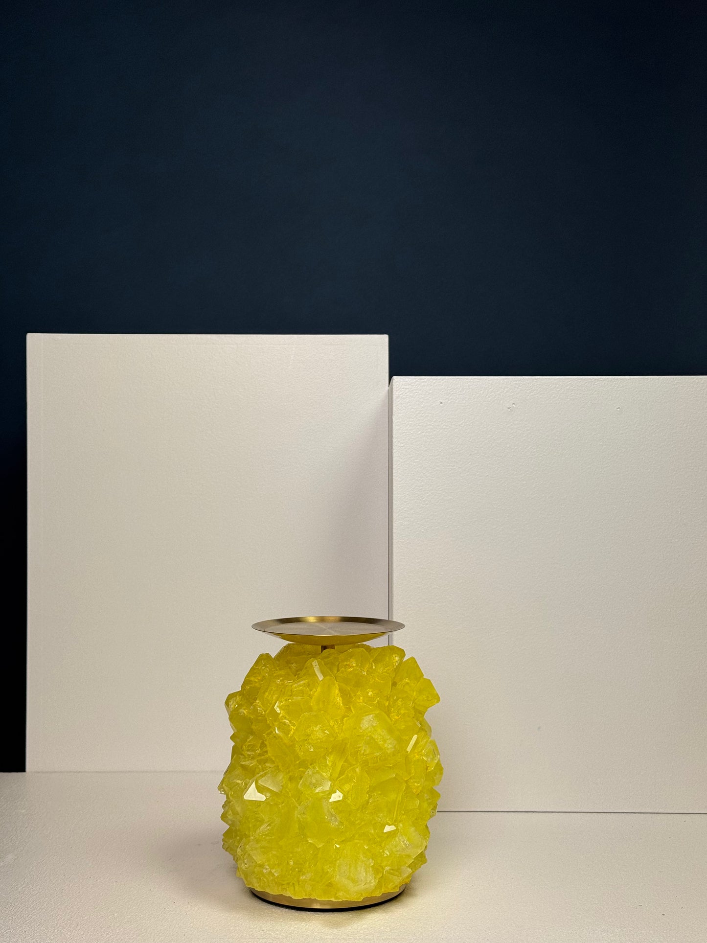 Pillar Candle Holder -  Lemon