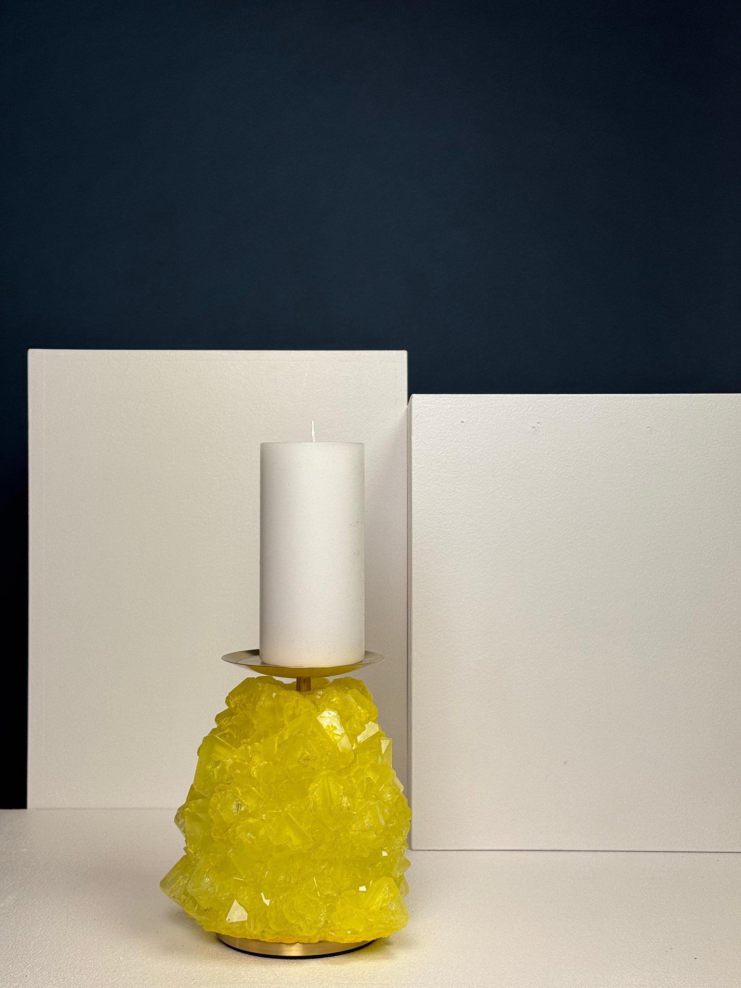 Pillar Candle Holder -  Lemon