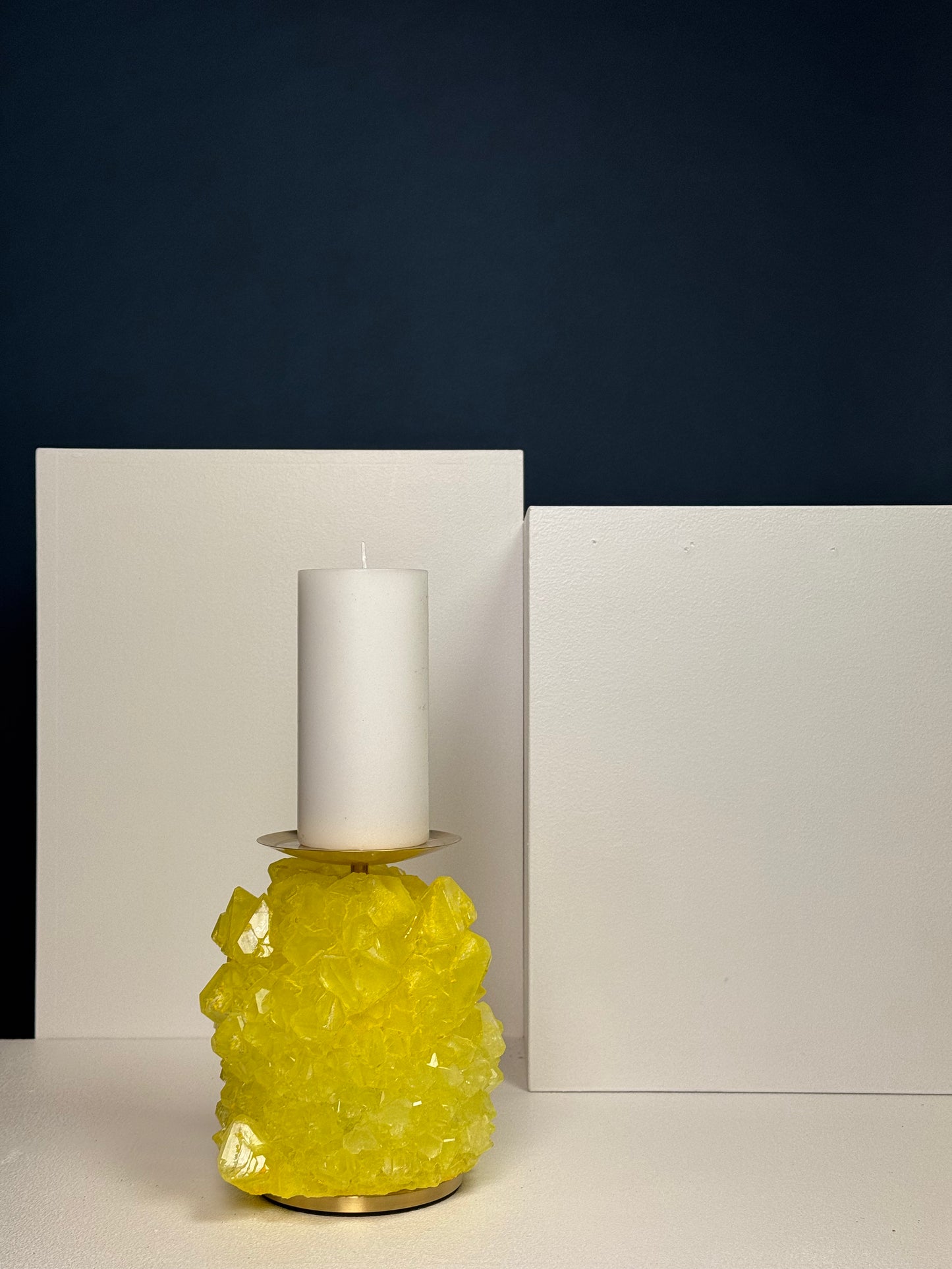 Pillar Candle Holder -  Lemon