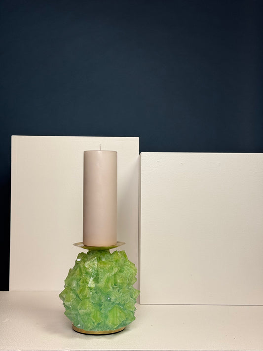 Pillar Candle Holder -  Kelly Green